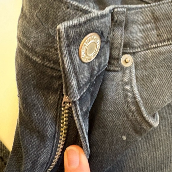 Zara girls black sparkle high rise straight leg denim jeans size 11-12 - Picture 6 of 10